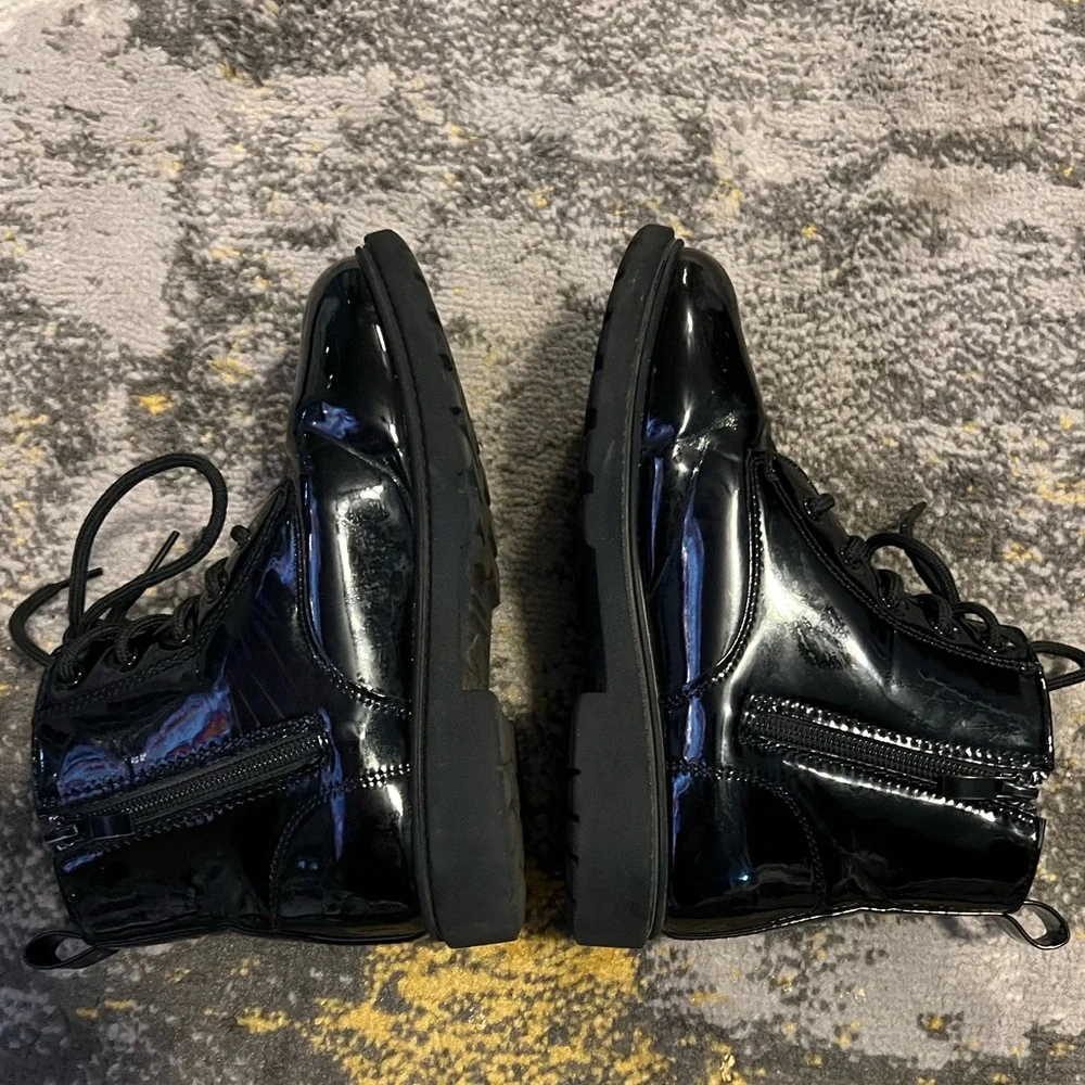 Black Patent Kids Boots
